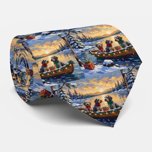 Strävhårig Griffon Julbåt Holiday Slips (Rullad)
