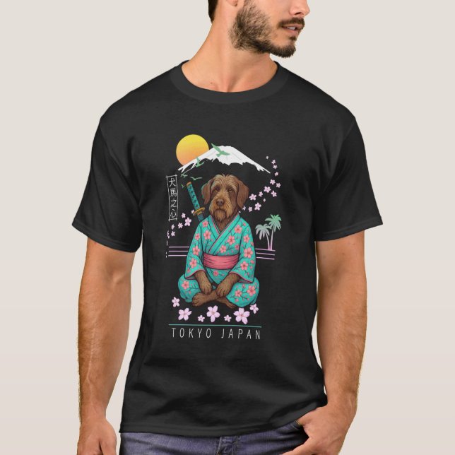 Strävhårig Korthals Griffon T Shirt (Framsida)