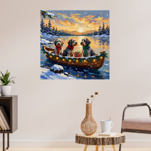 Strävhårig Pointer-Griffel Julbåtshögtid Poster
