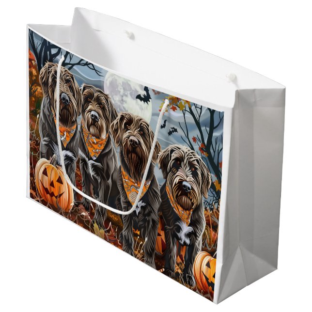 Strävhårig Pointing Griffon Halloween Kuslig (Framsidan Vinklad)