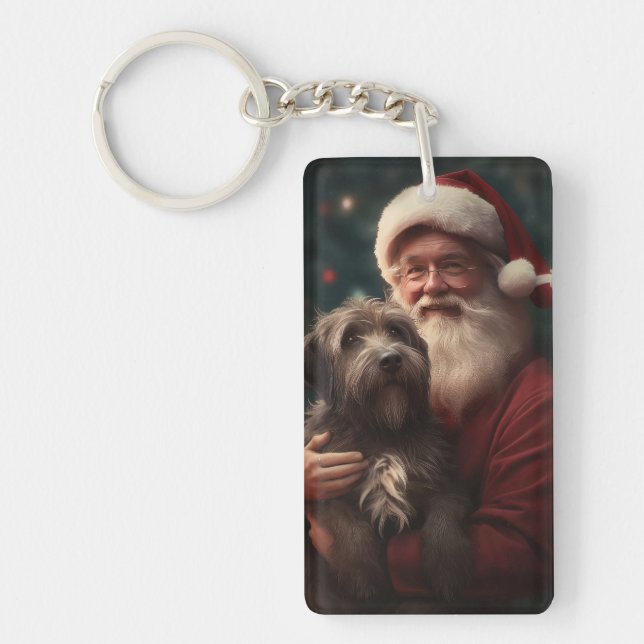 Strävhårig Vorsteh Griffon Tomte Jul (Framsidan)