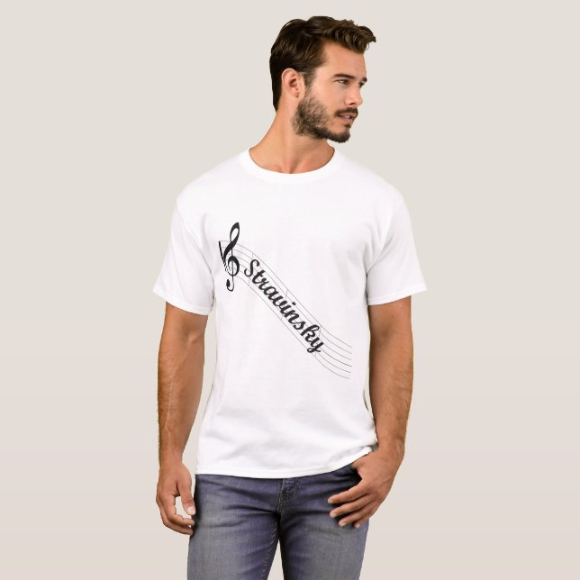 Stravinsky klassisk musikTreble T-shirt (Hel framsida)