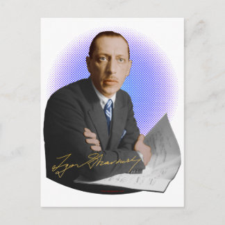 Stravinsky Namnteckning Vykort