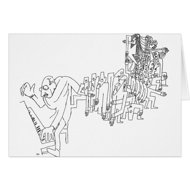 Stravinsky piano hälsningskort (Framsidan Horizontal)