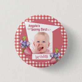 Straw - Berry First Birthday Knapp