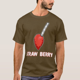 Straw Berry Pun Summer Fruits Funny Vegan Food Veg T Shirt