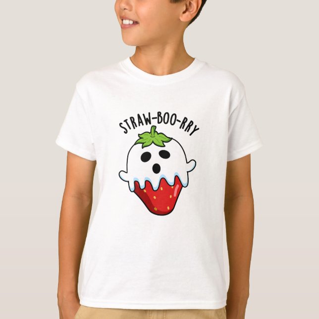 Straw-boo-rry Funny Strawberry Pun T Shirt (Framsida)