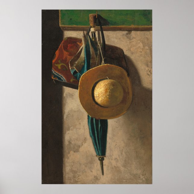 Straw Hat - John Frederick Peto Fine Art Poster (Framsidan)