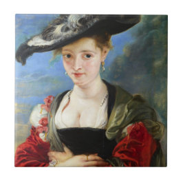 Straw Hat Peter Paul Rubens mästerverk Kakelplatta