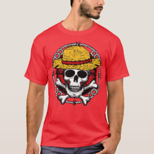 Straw Hat Pirater Jolly Roger T Shirt