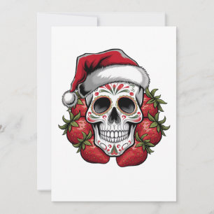Straw Santa Day of the dead Julkort