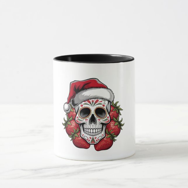 straw santa Day of the Dead Mugg (Center)