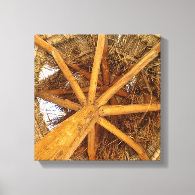Straw Umbrella Canvastryck (Framsida)