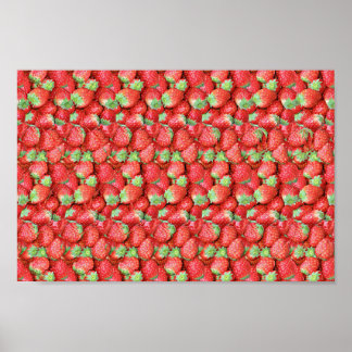 Strawbearry - Gömt 3D-utskrift Poster