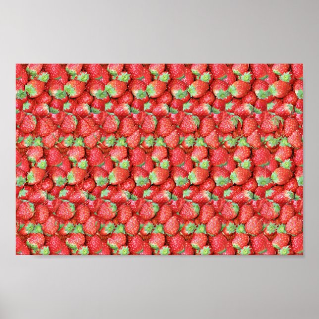 Strawbearry - Gömt 3D-utskrift Poster (Framsidan)