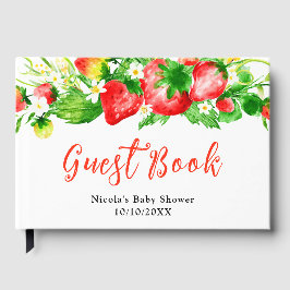 Strawberries and Daisies Baby Shower Gästböcker