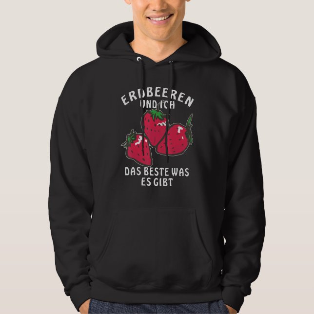 Strawberries and Ich das beste What es Gives Berry Hoodie (Framsida)