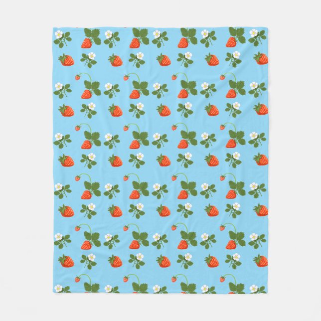 Strawberries Fleecefilt (Framsidan)