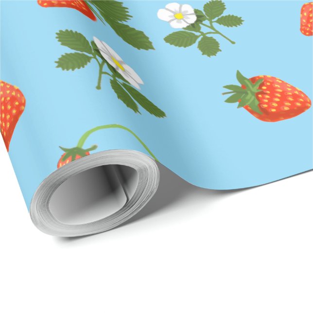 Strawberries Presentpapper (Rullad Hörn)