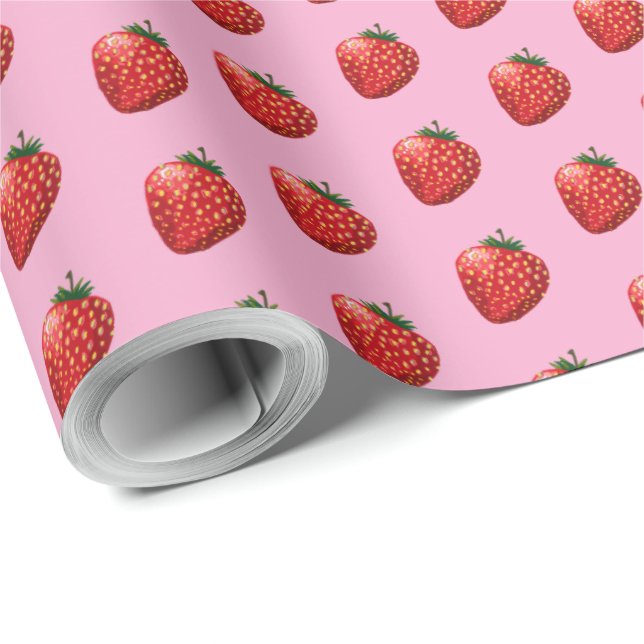 Strawberries Presentpapper (Rulle Hörn)