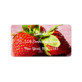 Strawberries Return Address Label Adressetikett