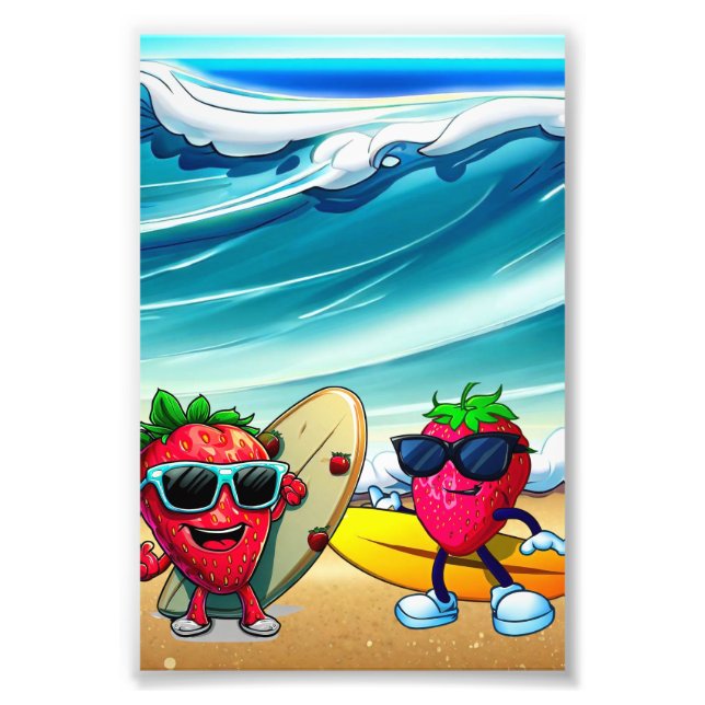STRAWBERRIES SURFERS FOTOTRYCK (Framsidan)
