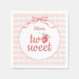 Strawberries Two Sweet 2nd Birthday Pappersservett
