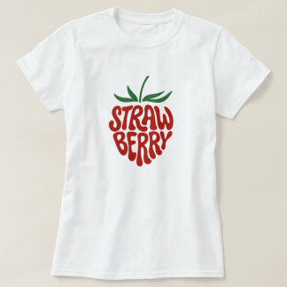 Strawberry - Aesthetic Retro Fruit Graphic Design T Shirt