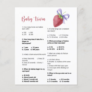 Strawberry Baby Trivia Barnstödsspel