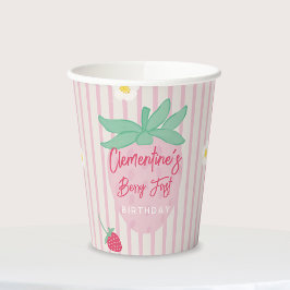 Strawberry Berry First Birthday Paper Cups