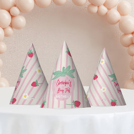 Strawberry Berry First Birthday Party Hat