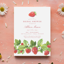Strawberry Berry in Love Bröllopsfestinladning
