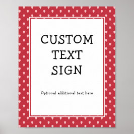 Strawberry Berry Sweet | Anpassningsbar Text Födel Poster