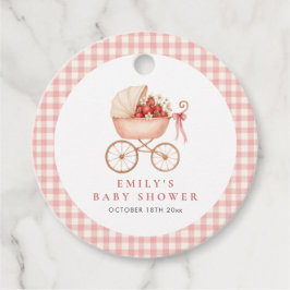 Strawberry Berry Sweet Baby Shower Favor Gåvor Etiketter