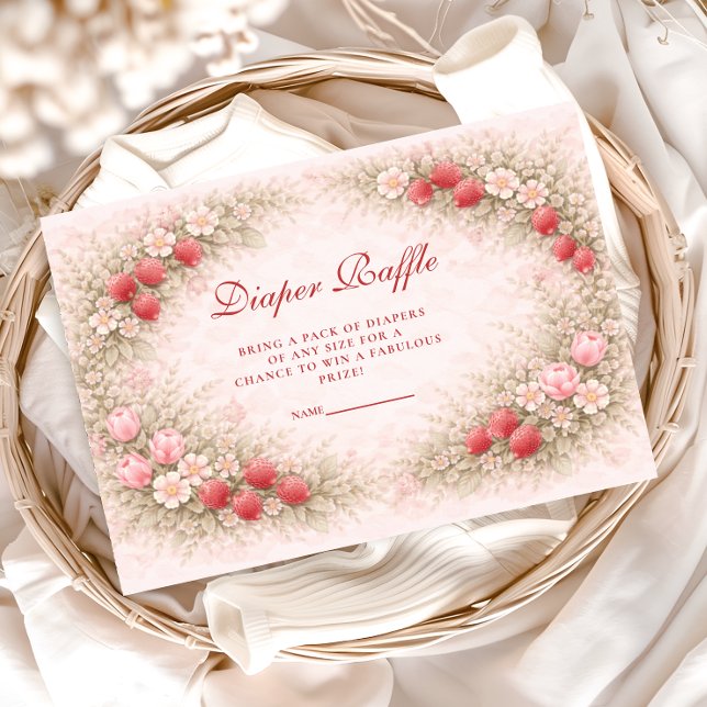 Strawberry Berry Sweet Diapper Raffle Tilläggskort (Skapare uppladdad)
