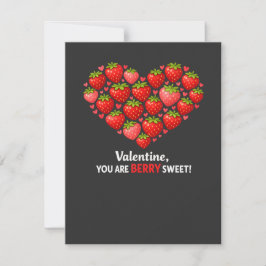 Strawberry Berry Sweet Kids Valentines Day Anteckningskort