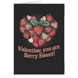Strawberry Berry Sweet Kids Valentines Day Hälsningskort