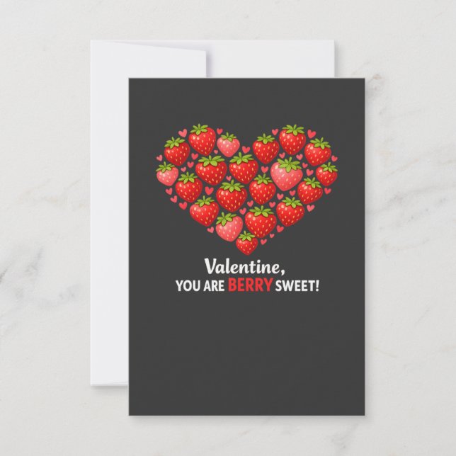 Strawberry Berry Sweet Kids Valentines Day OSA Kort (Framsida)