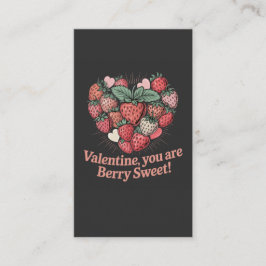 Strawberry Berry Sweet Kids Valentines Day Tilläggskort