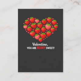Strawberry Berry Sweet Kids Valentines Day Visitkort