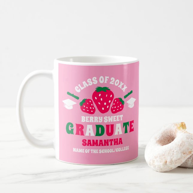Strawberry Berry Sweet Studenten Kaffemugg (Med munk)