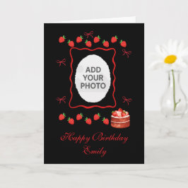 Strawberry Birthday Card Kort