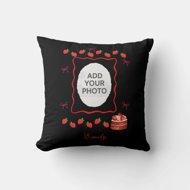 Strawberry Birthday Notebook Gift Kudde (Framsida)