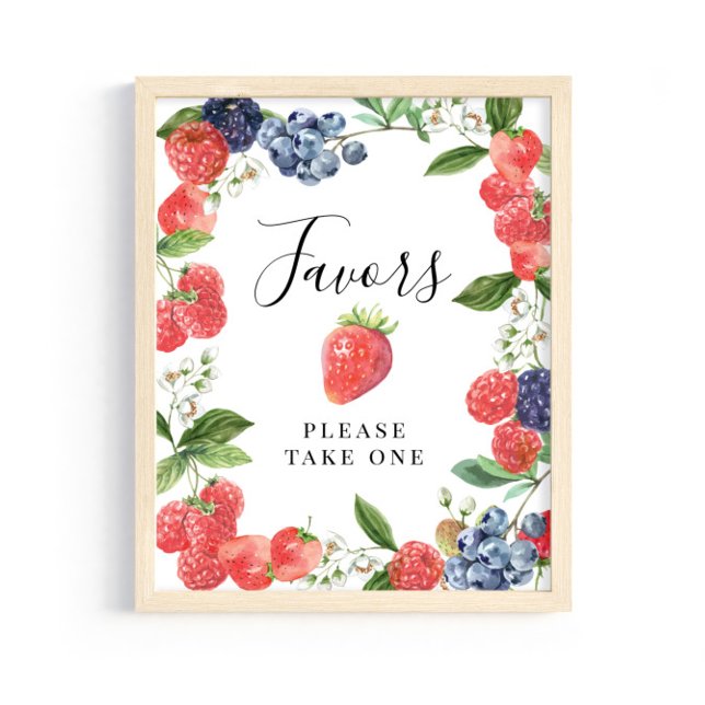 Strawberry Blueberry Favors - Please Take One Sign Poster (Skapare uppladdad)
