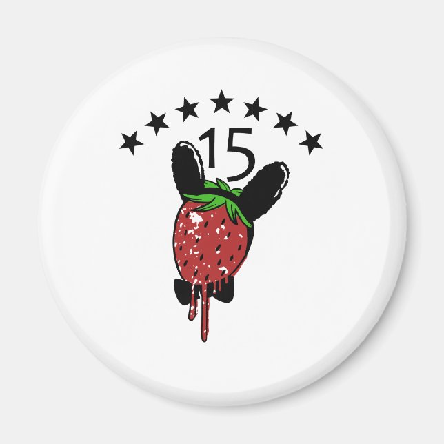 STRAWBERRY BUNNY MAGNET (Framsidan)