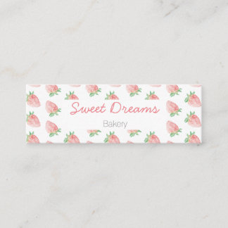 Strawberry business card mini visitkort