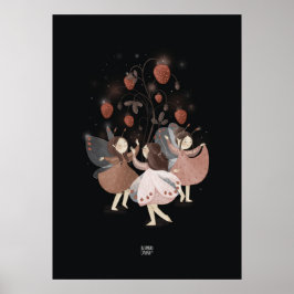 STRAWBERRY BUTTERFLY av Alexandra Dikaia Poster
