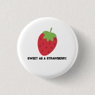 Strawberry Button | Cute Fruit-Themed Pin Knapp