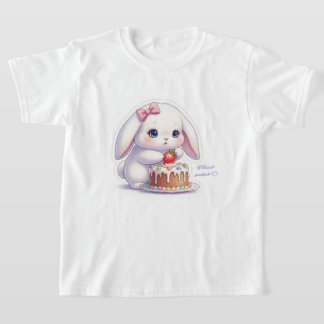 Strawberry Cake Bunny - Careful Decorating Kawaii T Shirt