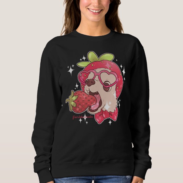 Strawberry Chihuahua T Shirt (Framsida)